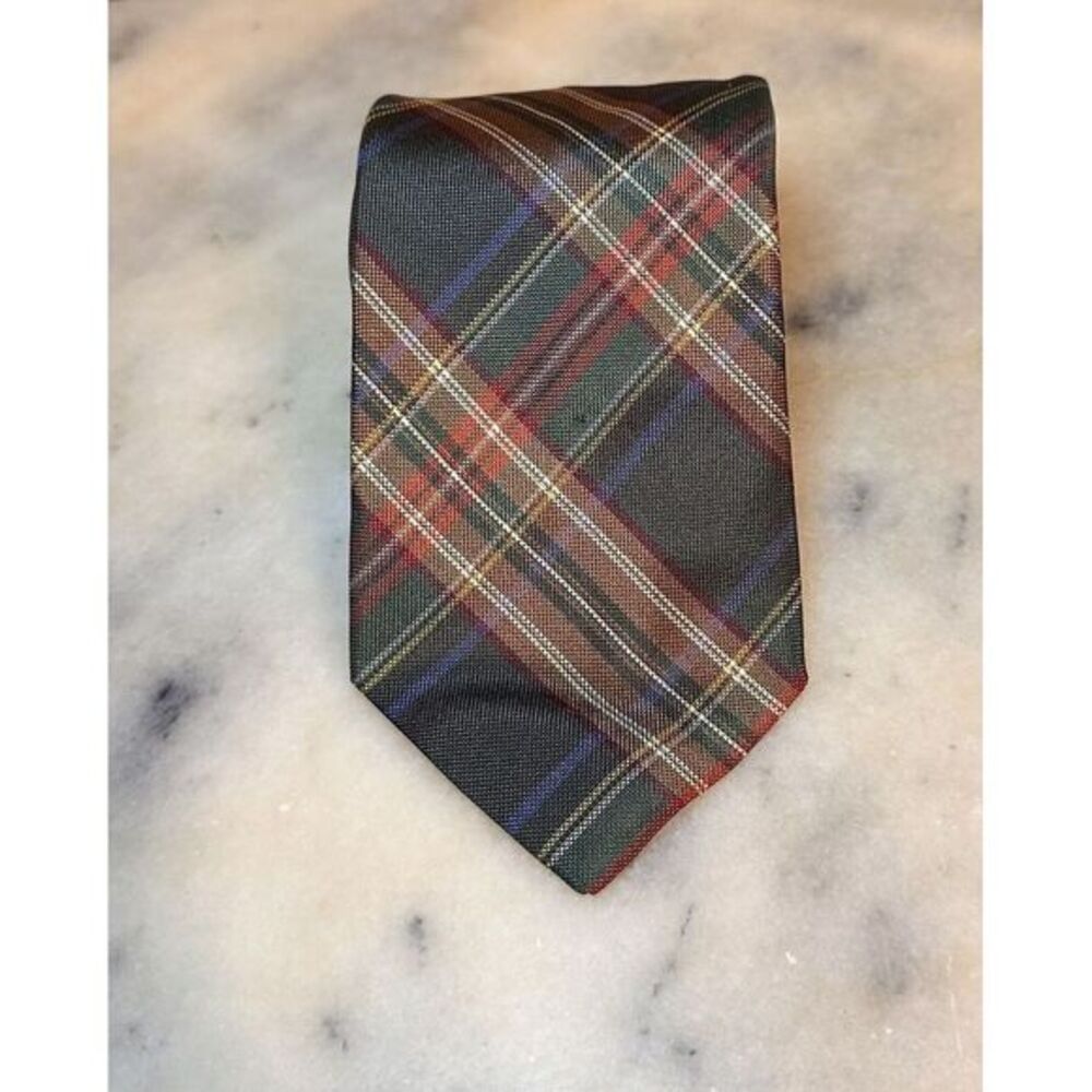 Paul Fredrick 100% Silk Plaid Tie Made in Italy